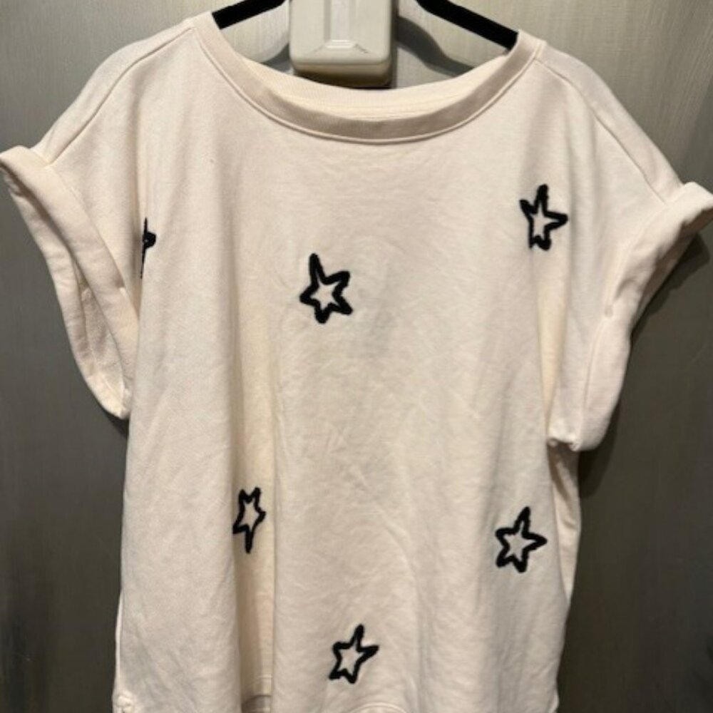 Lou & Grey x Loft Star embroidered Sweatshirt & matching shorts set loungewear – - Picture 6 of 16